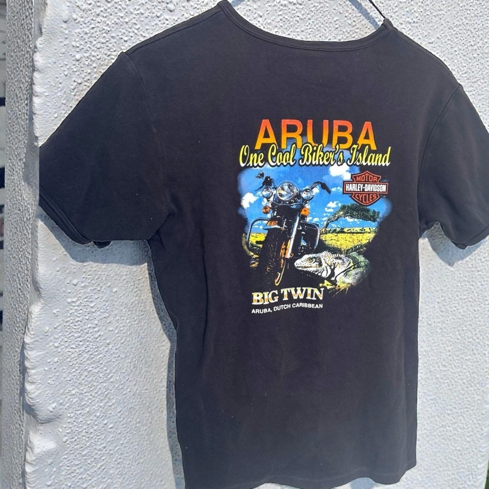 Vintage Aruba Harley-Davidson “One Cool Biker’s Island” Tee M/L 2000